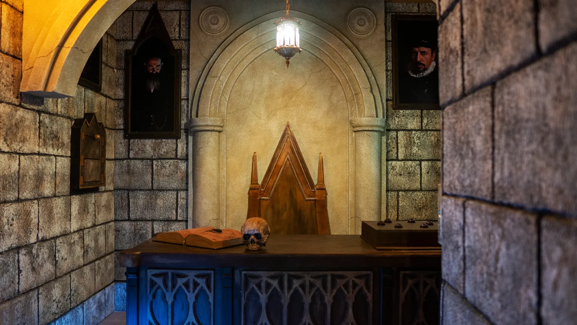 Decorado del escape room School Of Magic