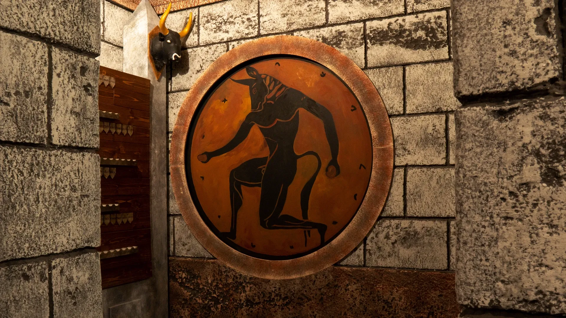 Decorado del escape room Minotaur's Labyrinth