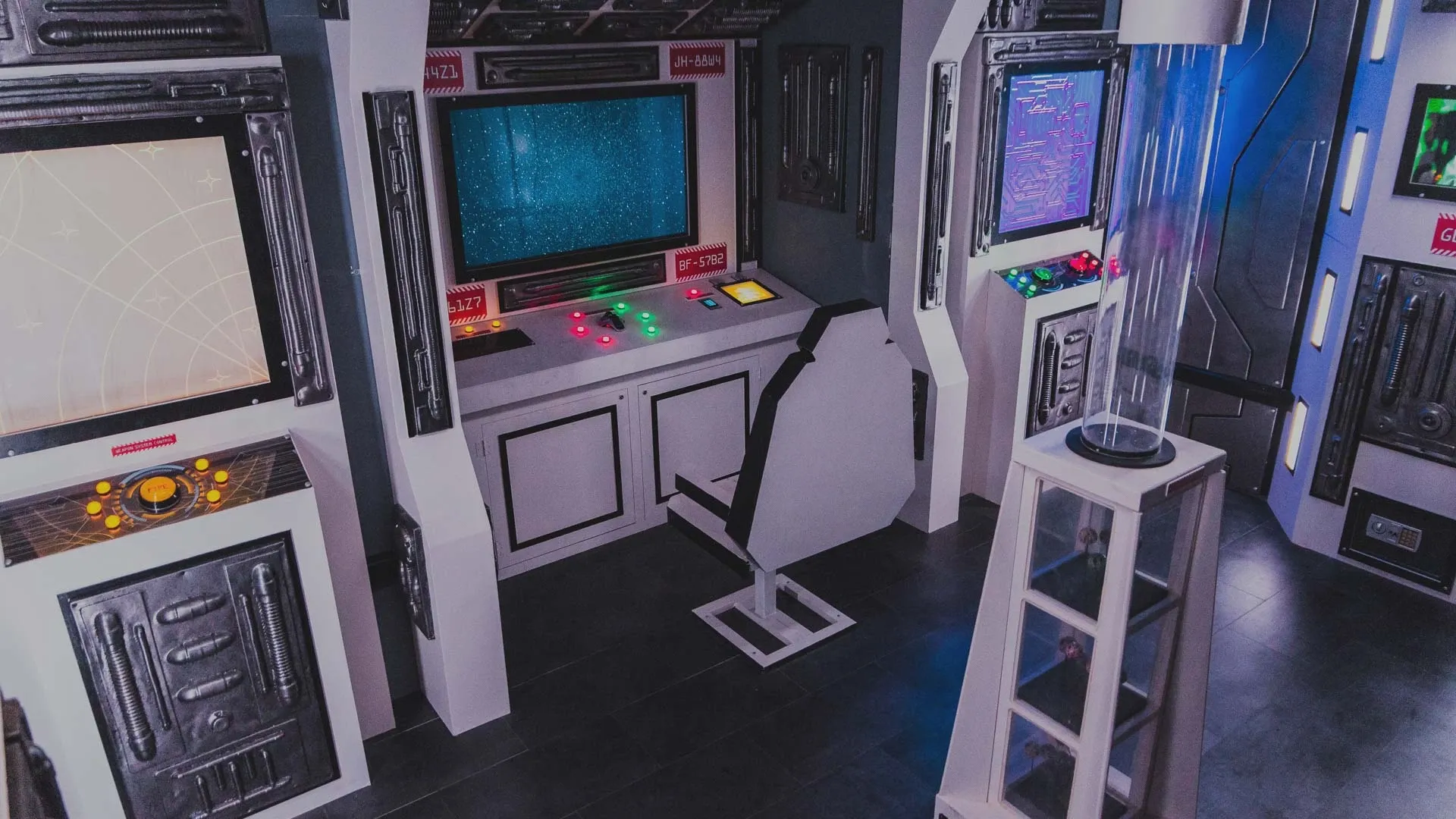 Decorado del escape room Space Wars