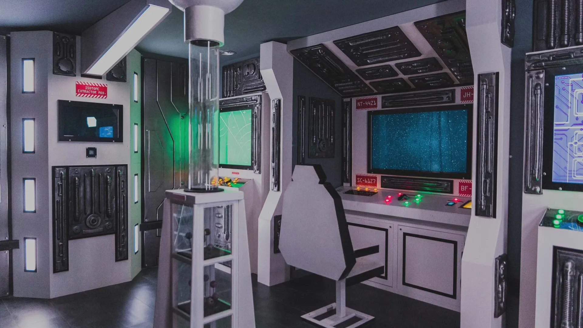 Decorado del escape room Space Wars
