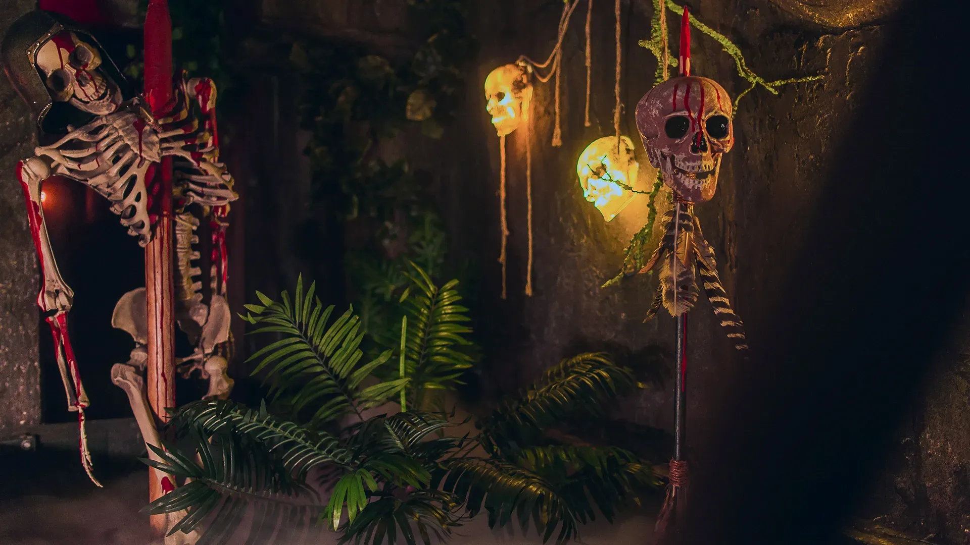 Decorado del escape room Temple Of The Skull