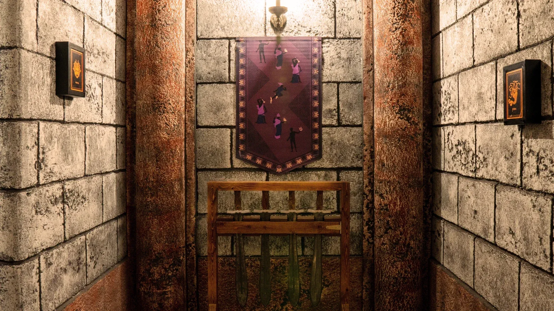 Decorado del escape room Minotaur's Labyrinth