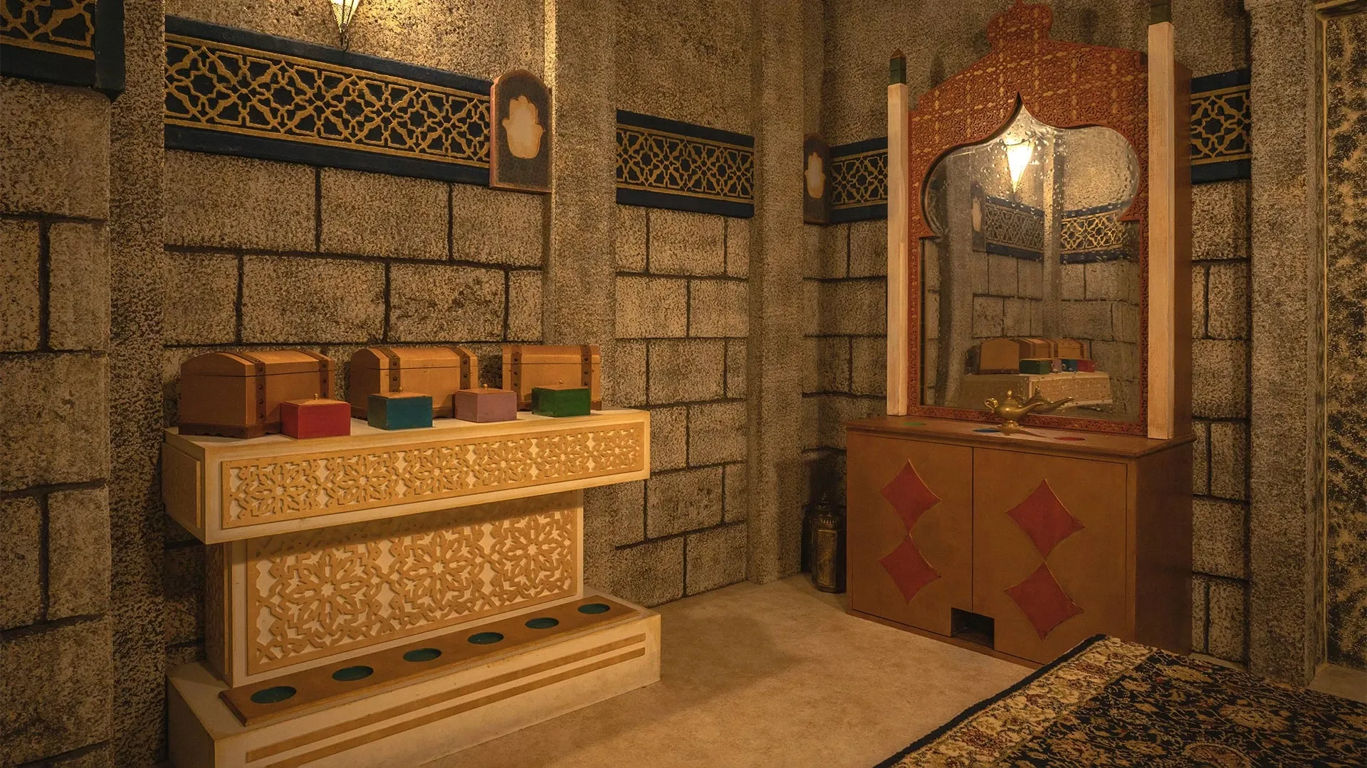 Decorado del escape room One Thousand & One Nights