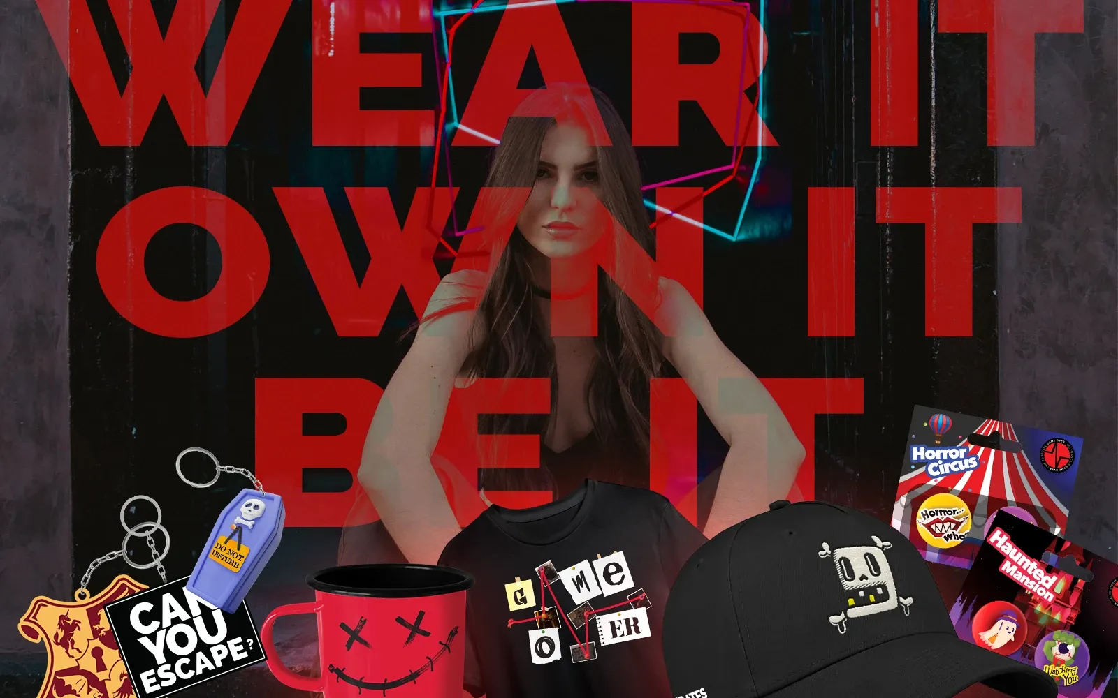 Branded GAME OVER merchandise
